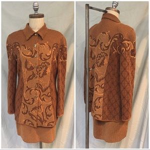 Vintage Escada Knit Set Jacket and Skirt 38 (M)